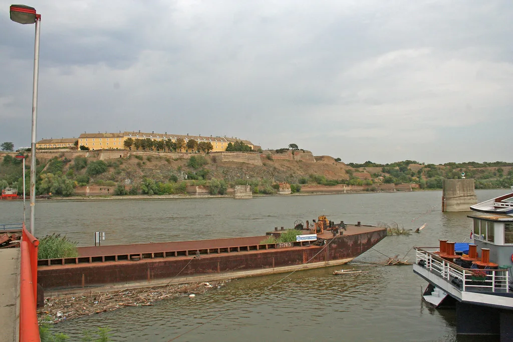 petrovaradin from danube serbia