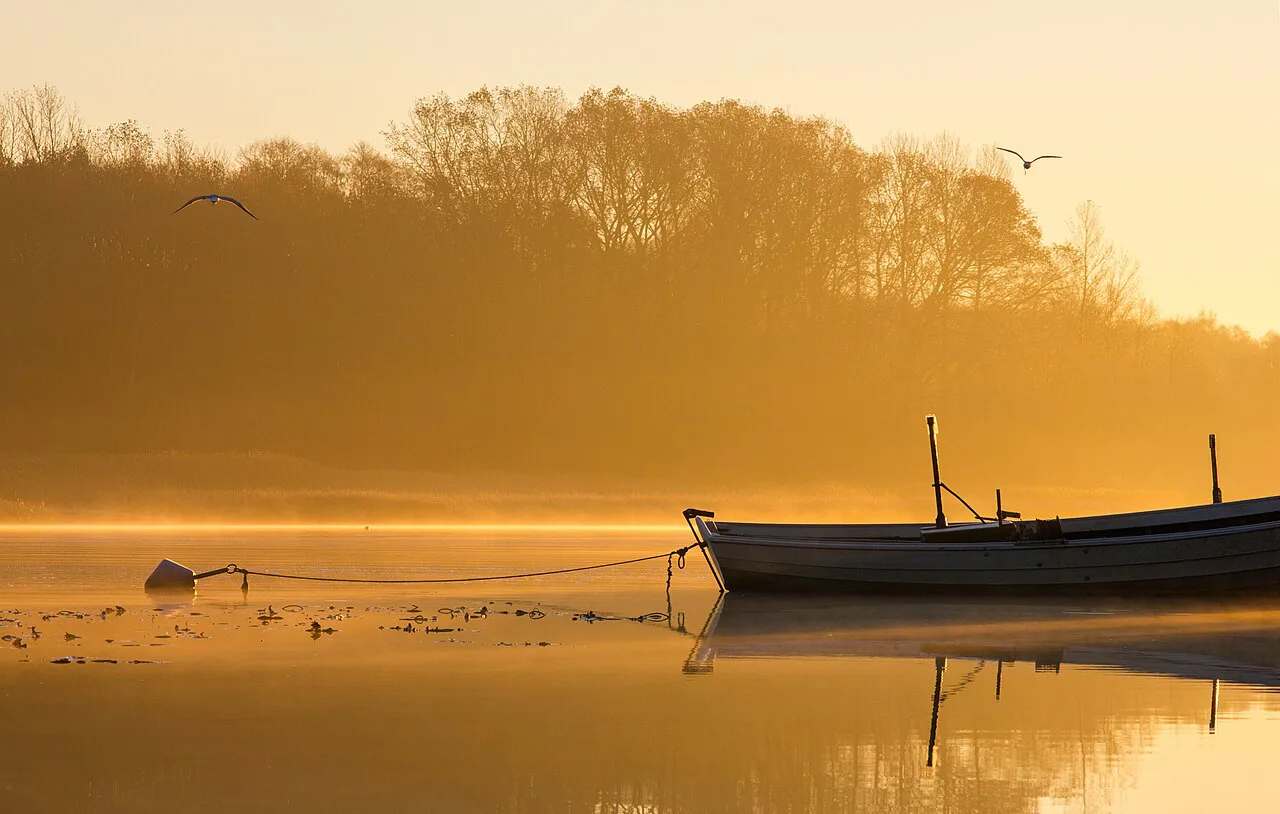 Päikesetõus Pärnu jõel, Estonia