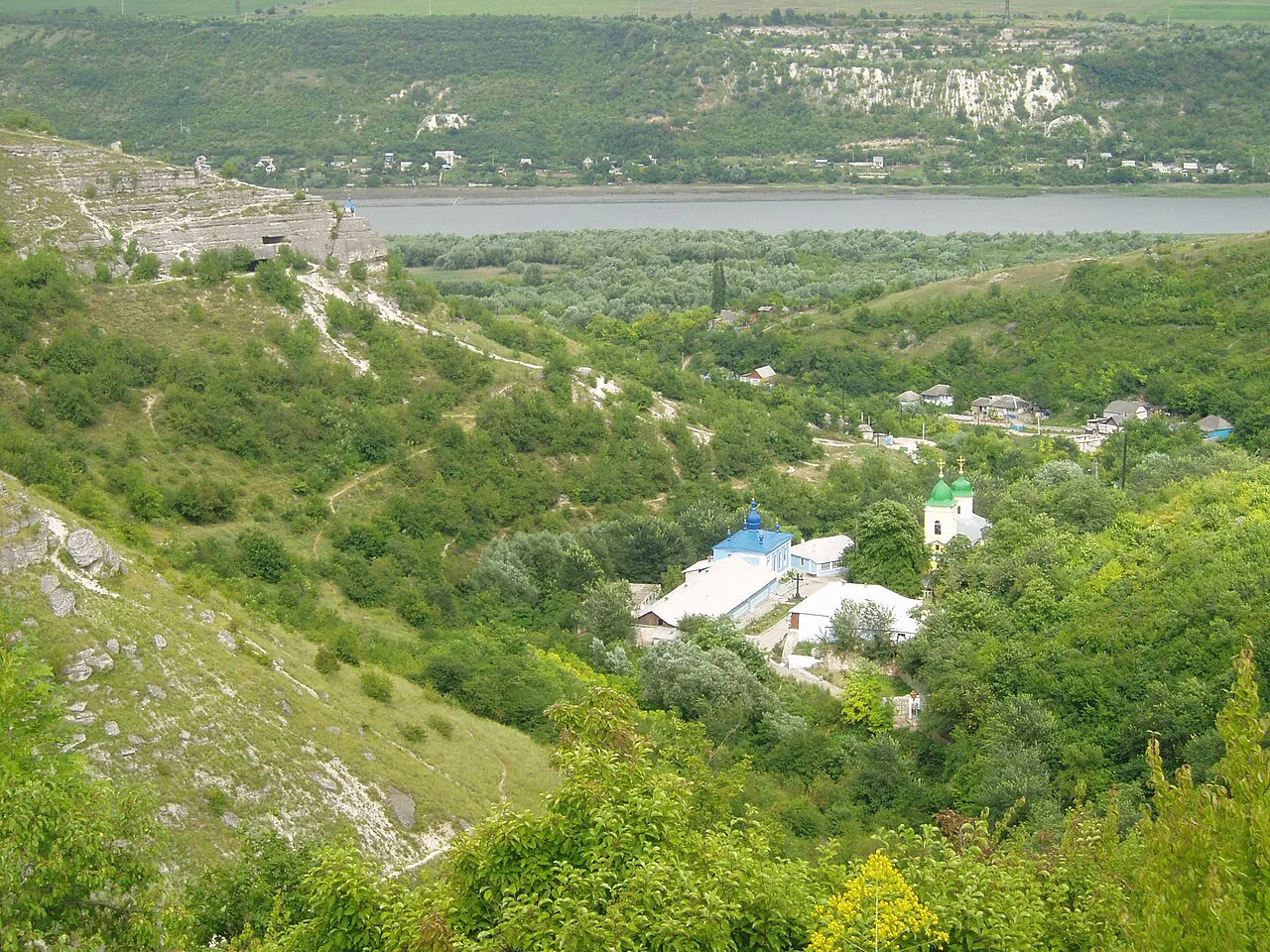 View down on Saharna monastery, Moldova
