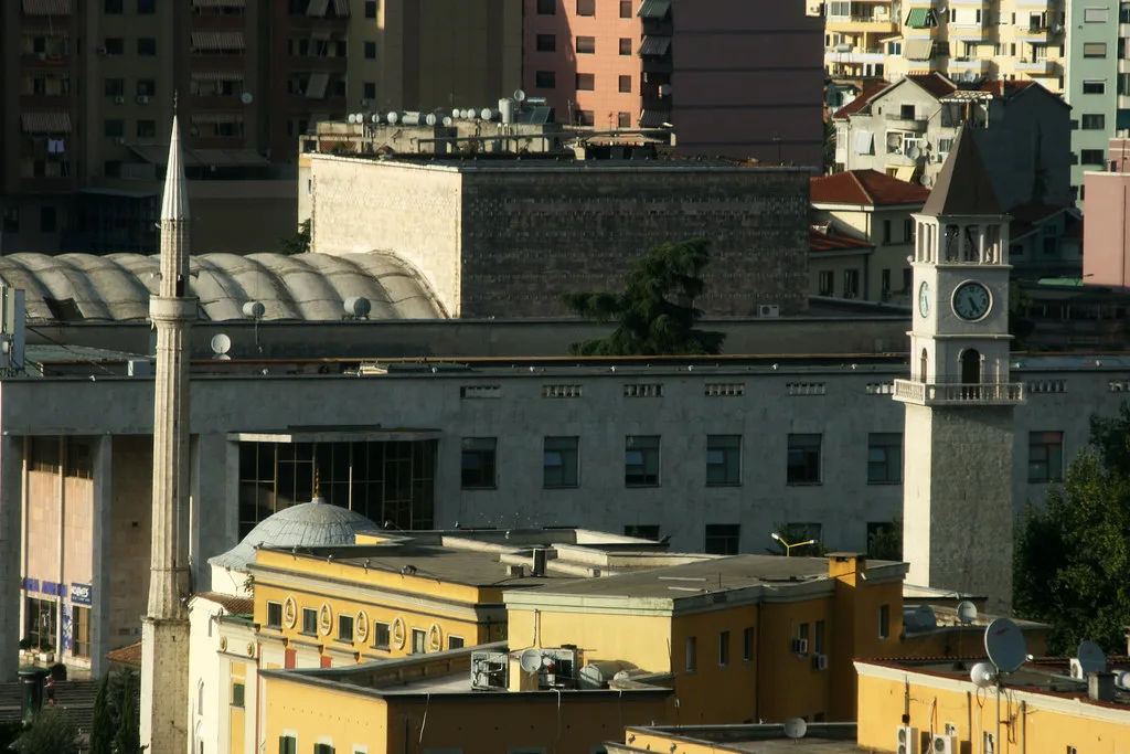 Minaret and clock tower, Tirana