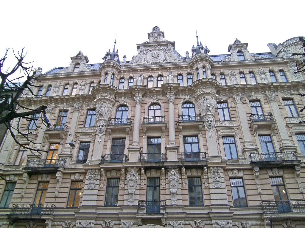 Art Nouveau Building Riga Latvia