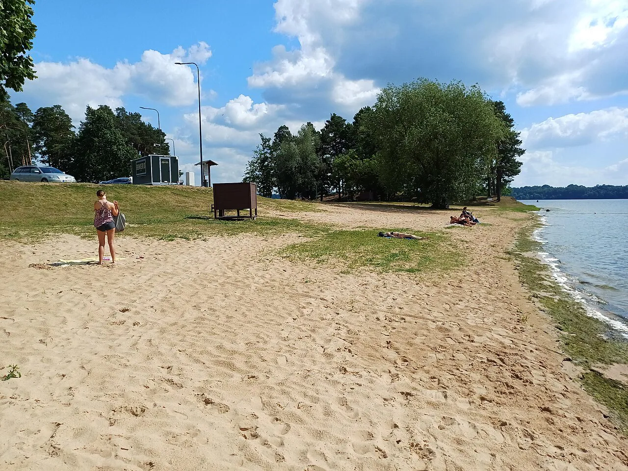 Kaunas Lagoon in Pažaislis - beach, Lithuania