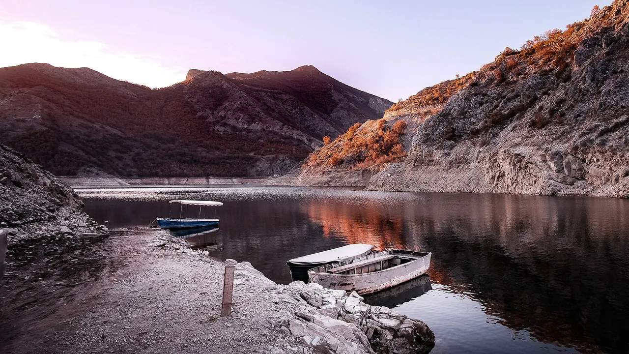 Autumn by the lake, North Macedonia