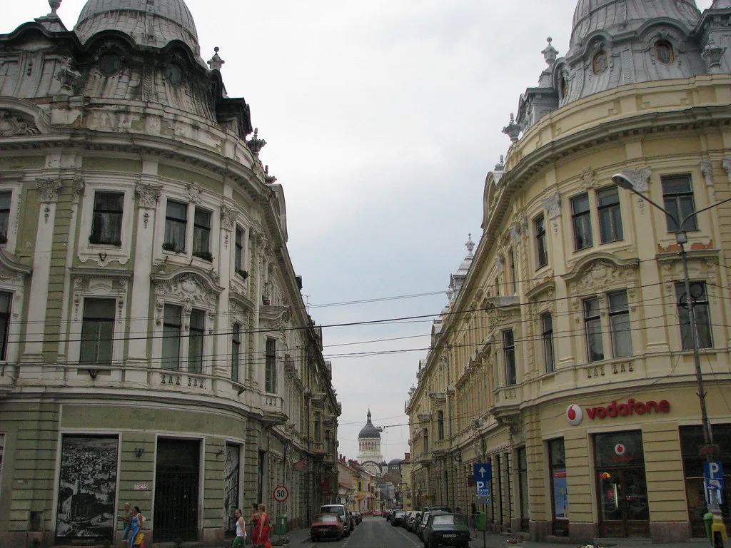 Mirror buildings in Cluj-Napoca, Romania