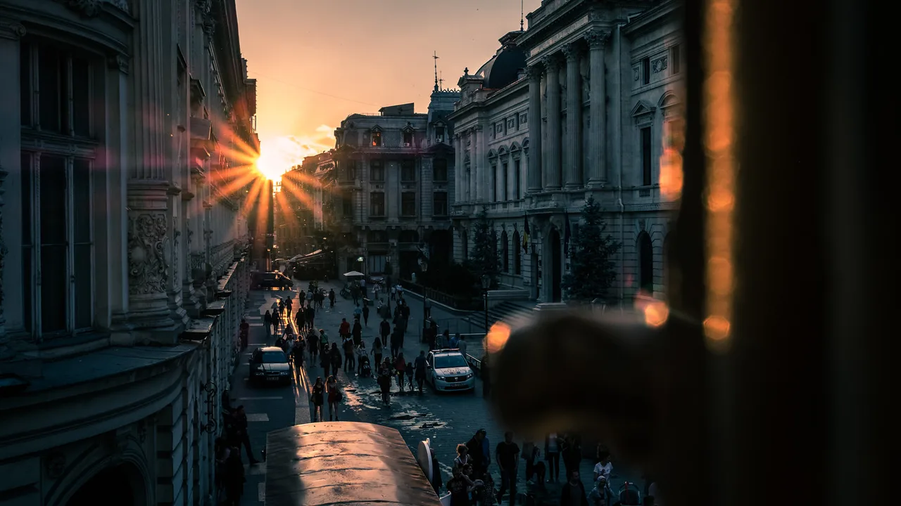 Sunset in the Old Town - Bucharest, Romania - Travel photography