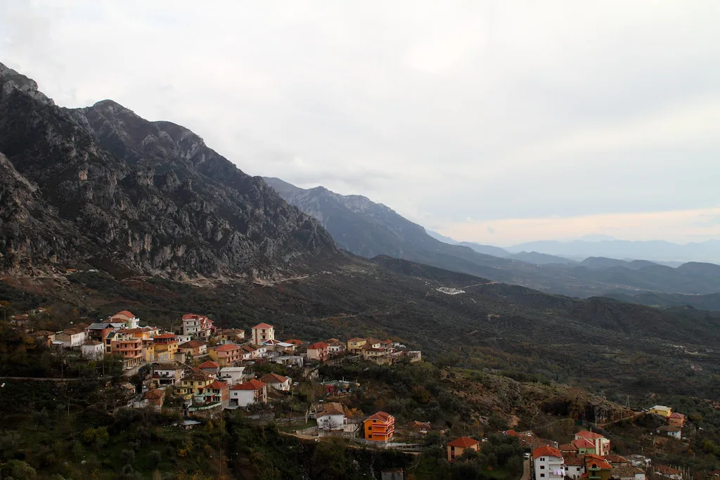 View from Krujë (Kruja) Castle towards Tiranë (Tirana)